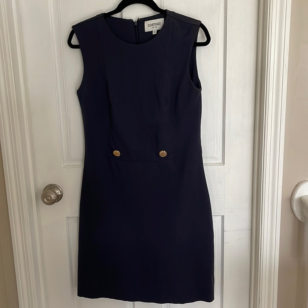 Elizabeth McKay sheath dress in navy size 8